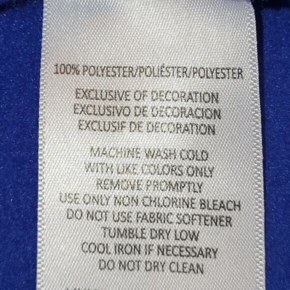 NEW Calvin Klein X-Small Performance Fleece Blue Hoodie Sweatshirt Logo Pouch - Picture 14 of 16